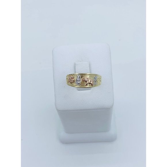 ❤️ 14k solid gold women’s ring lucky ring size 9 Luck